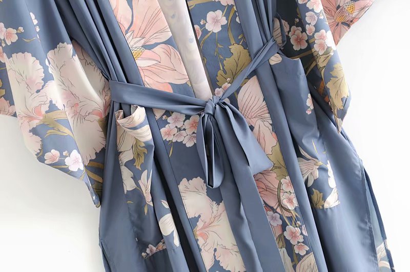 Peacock flower print gown Women DealSniper.net