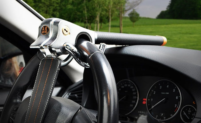 Car lock steering wheel lock anti-theft lock alarm air bag lock Vehicle DealSniper.net