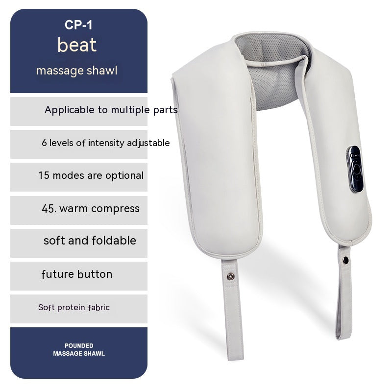 Oblique Muscle Shoulder And Neck Massager Clip Kneading Electric Health dealsniper-net White Beating Style USB