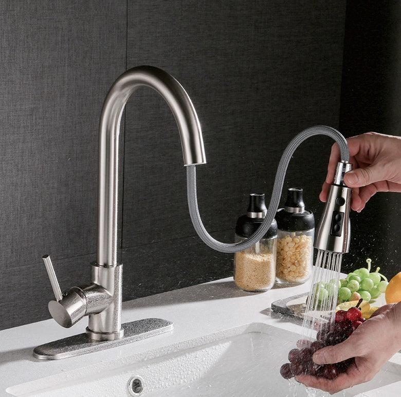 Pull-out Hot And Cold Household Kitchen And Dishwashing Kitchen DealSniper.net