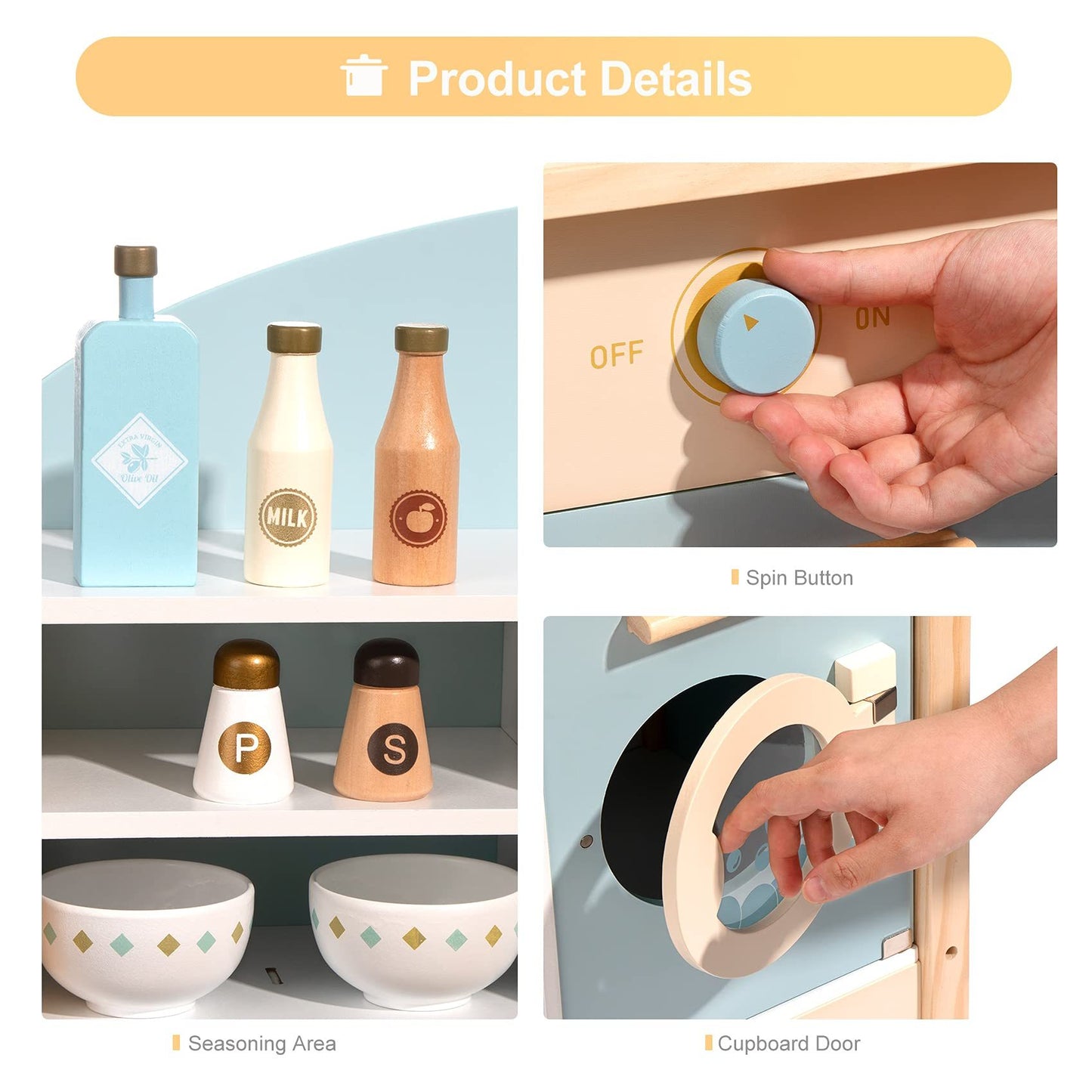 Pretend Play Kitchen Cooking Toy Set Gift For Boys And Girls Kids DealSniper.net