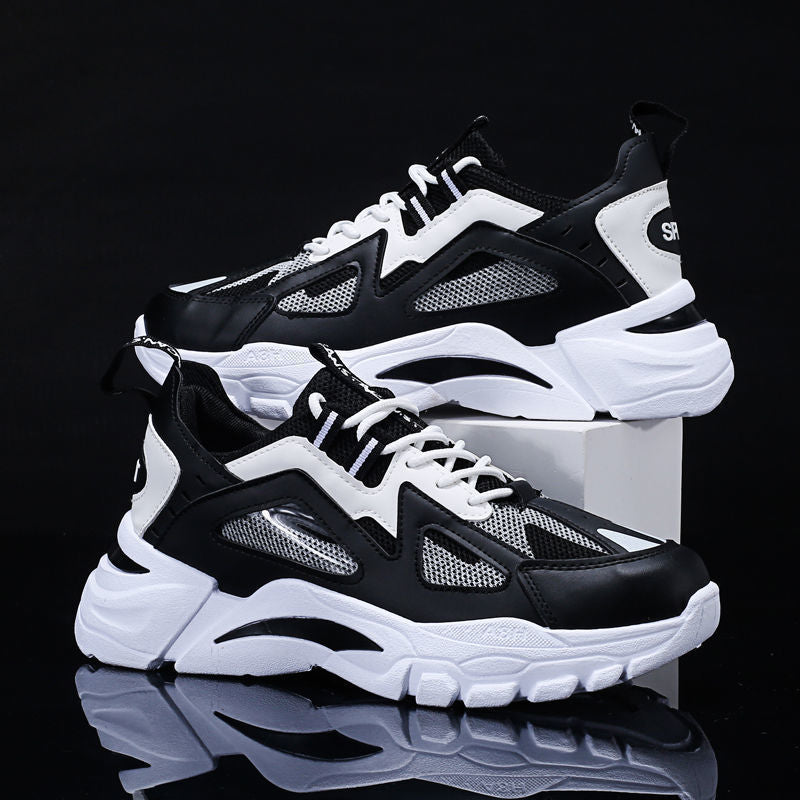 White Sneakers Men Non Slip Walking Running Shoes Sports Men DealSniper.net Black Size39
