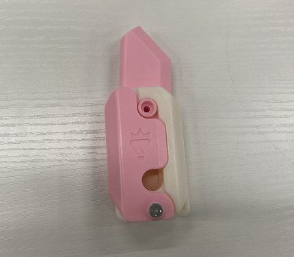 3D Printing Gravity Cub Jumping Small Radish Knife Mini Model Deals dealsniper-net Pink white