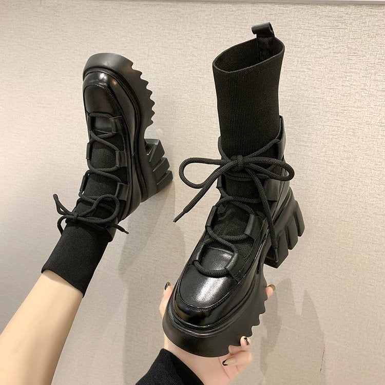 Women Fashion Short Tube Strap Elastic Ankle Boots Women DealSniper.net