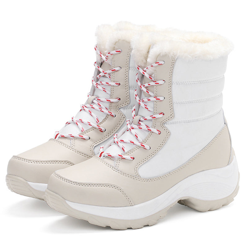 Snow Boots Plush Warm Ankle Boots For Women Winter Shoes Women DealSniper.net Off white Size35
