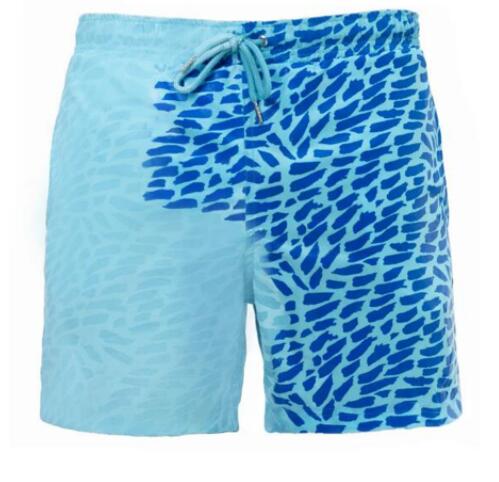 Discoloration In Water Beach Sports Fitness Shorts Quick-Drying Swimming Trunks Temperature Change Men DealSniper.net