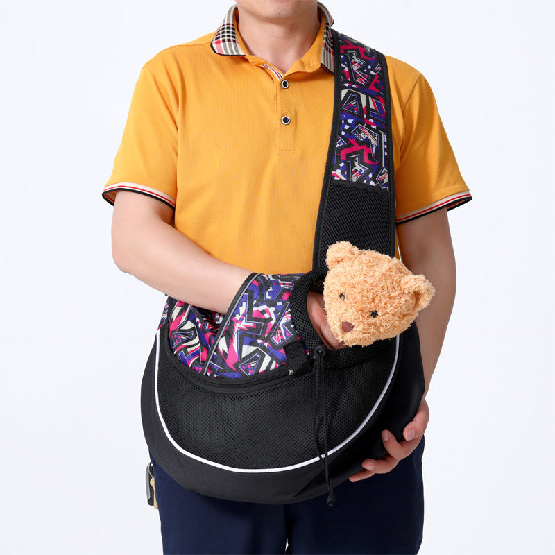 Carrying Pets Bag Women Outdoor Portable Crossbody Bag For Dogs Cats Pets dealsniper-net Purple M