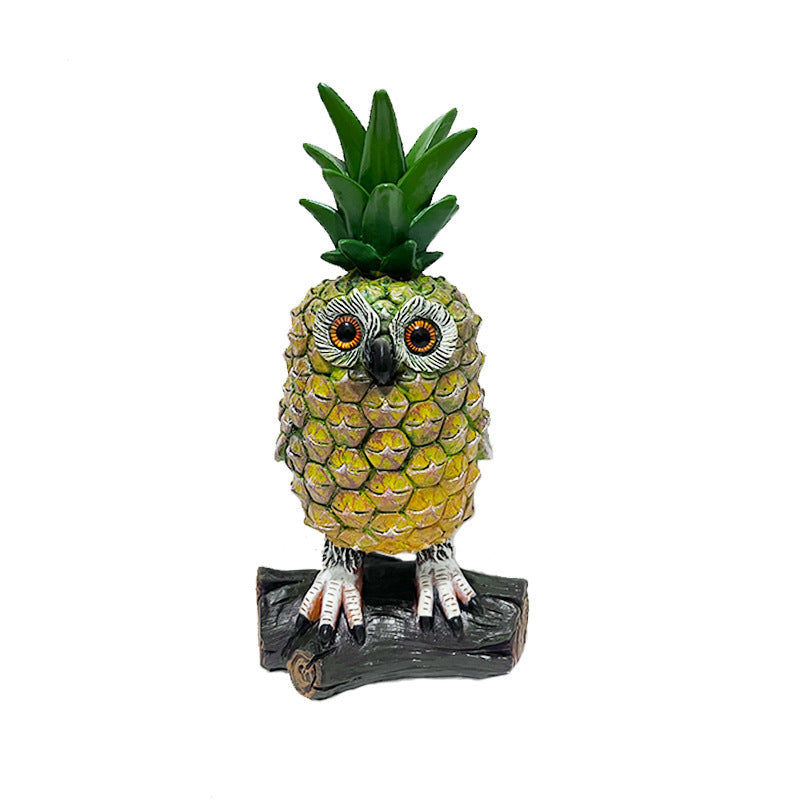 Garden Variation Pineapple Owl Resin Craft Ornament Garden DealSniper.net