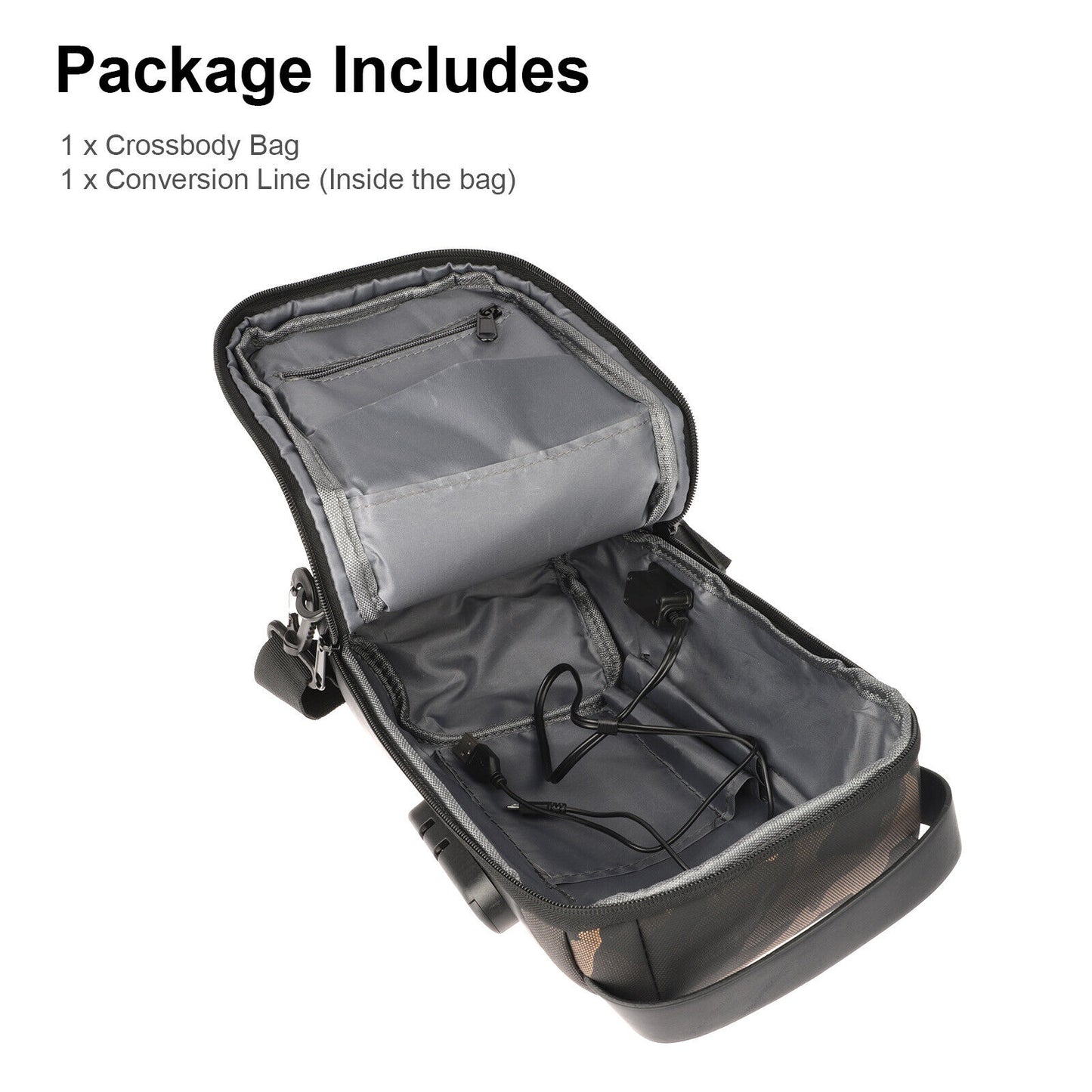 Men's Waterproof Oxford Multifunction Crossbody Bags Anti-theft Men DealSniper.net