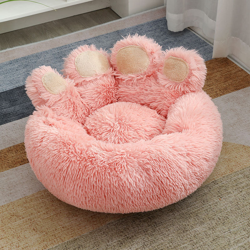 Plush Cathouse Doghouse Pet Bed Winter Warm Pets Gym From House Pink Color 50cm