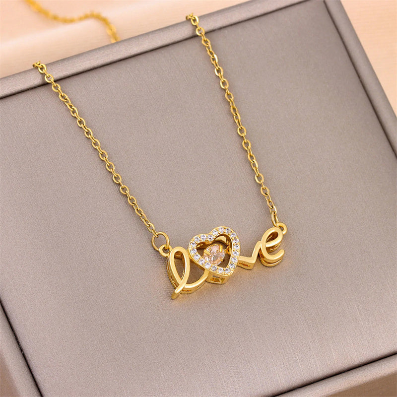Valentines Day Gift New Titanium Steel Necklace Fashion Jewelry DealSniper.net