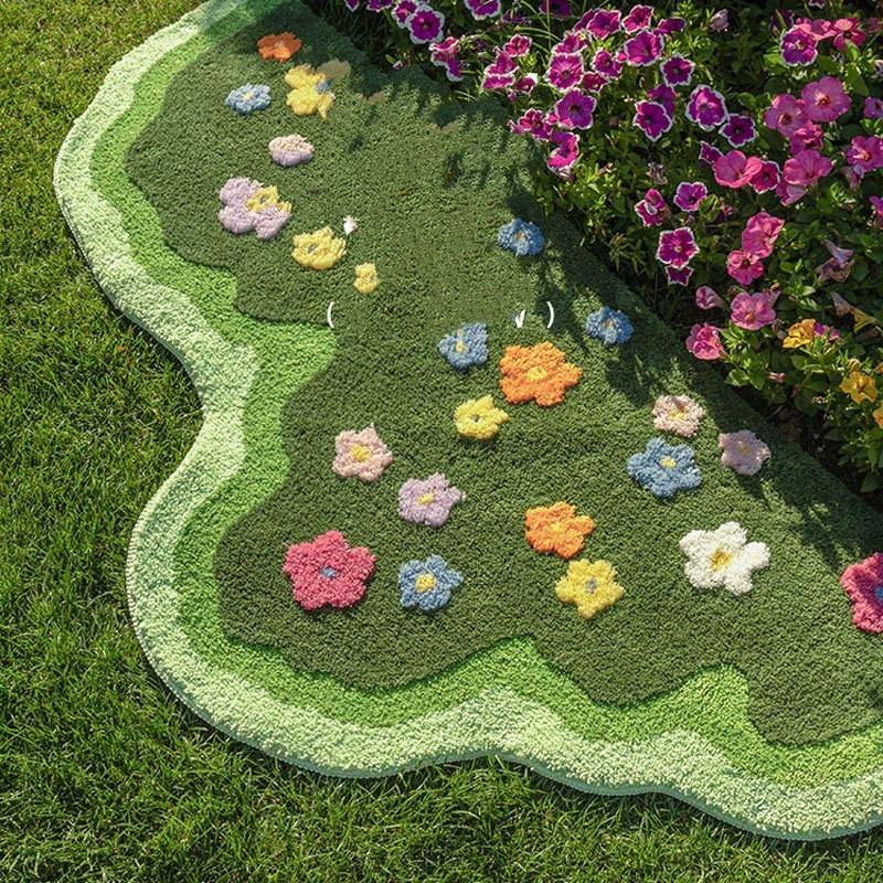 Living Room Carpet Plants Flower Bedroom Rug Soft Hallway House DealSniper.net Green Grass 60x120cm