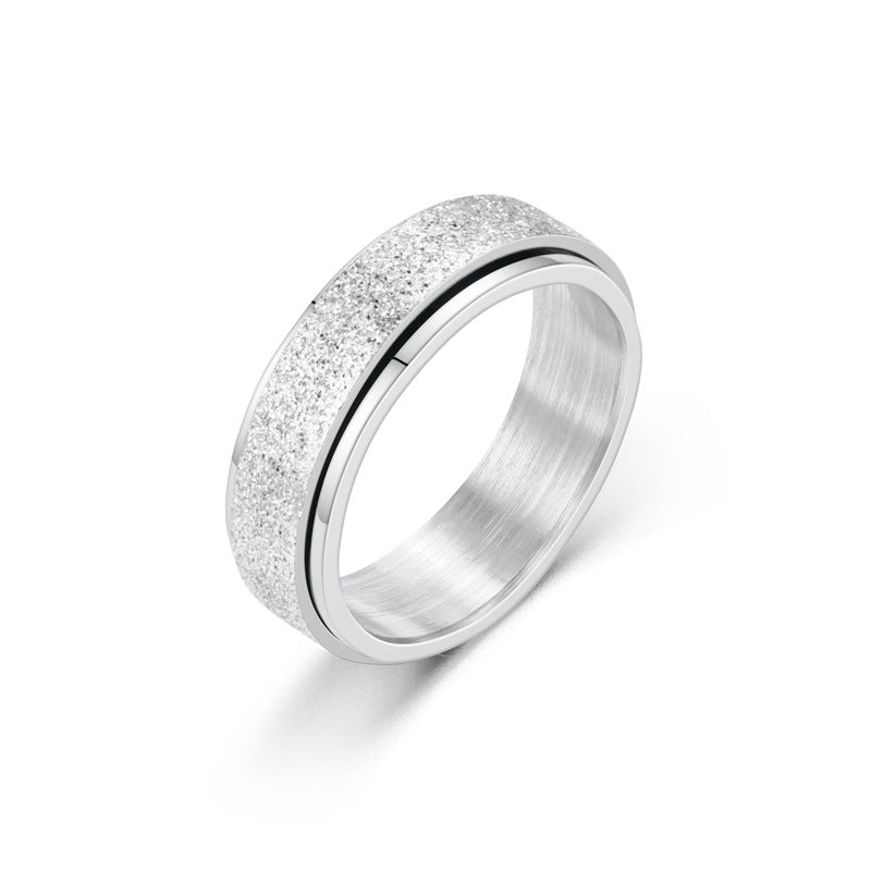 Anxiety Rings Rainbow Silver Color Relieve Stress Rings Jewelry Gym From House