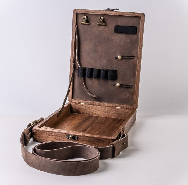 Writers Messenger Wood Box,Multi-Function Artist Tool And Brush Hobby dealsniper-net