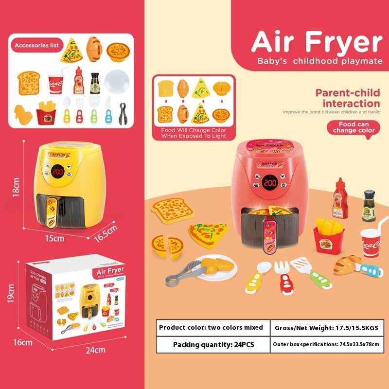 Air Fryer Simulation Kitchenware Kitchen Food Color Kids DealSniper.net Tomato Red English Version