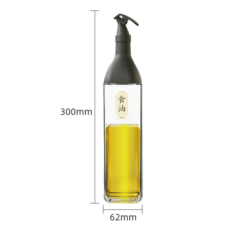 Square Seasoning Bottle Kitchen Oiler With Label Deals DealSniper.net Black