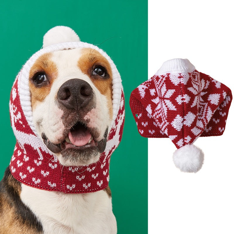 Christmas New Atmosphere Love Snowflake Elk Printing Pets Gym From House Red Snowflake SHULU L