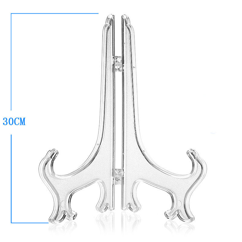 Household Simple Transparent Plastic Folding Hanging Tray Rack Home DealSniper.net Transparent 12inches