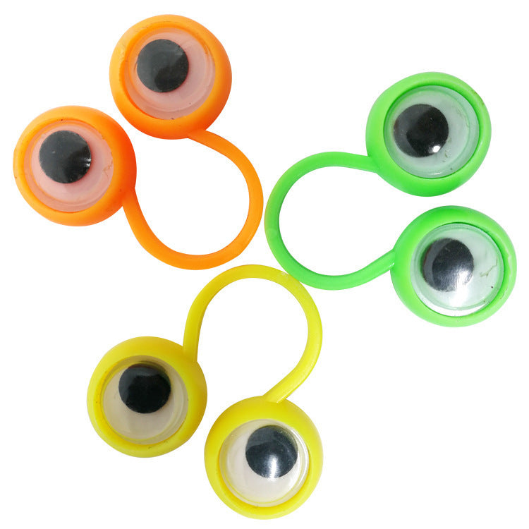 Children Eye Finger Puppets Eyeball Ring Kit Kids Party Kids DealSniper.net Orange
