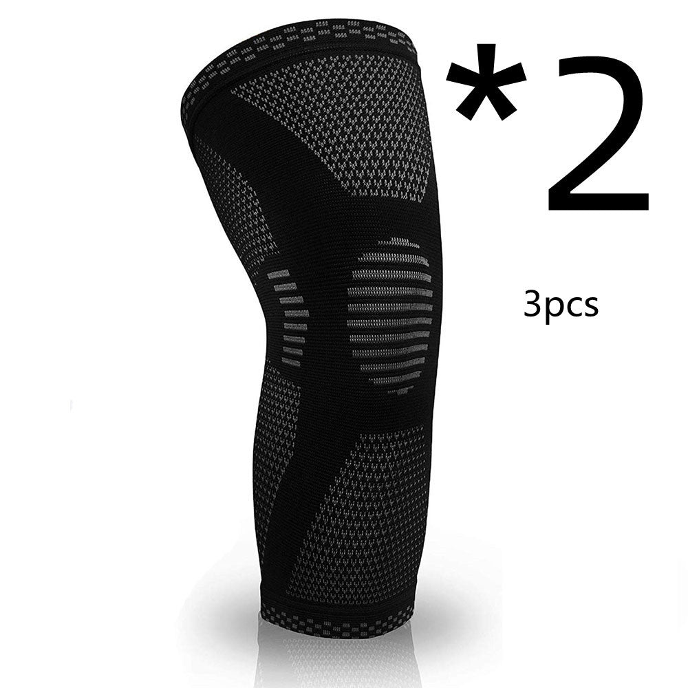 Sports Knee Pads Knitted Sports Knee Pads Sports DealSniper.net 2pcs Black3pcs L