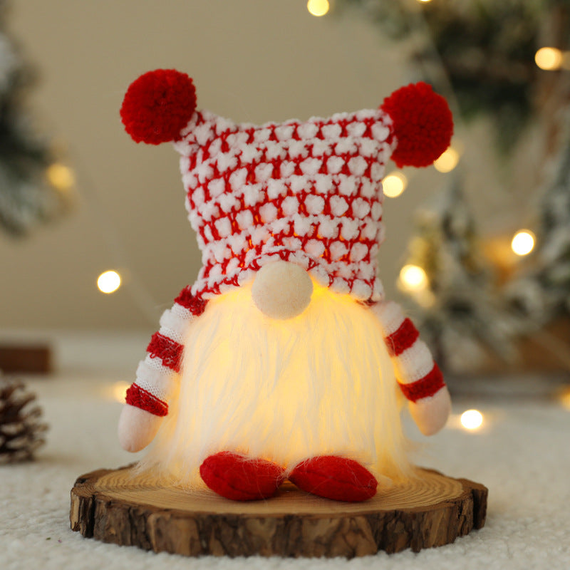 New Christmas Faceless Doll With Lights Holidays Gym From House 2cap ball with lamp dolls