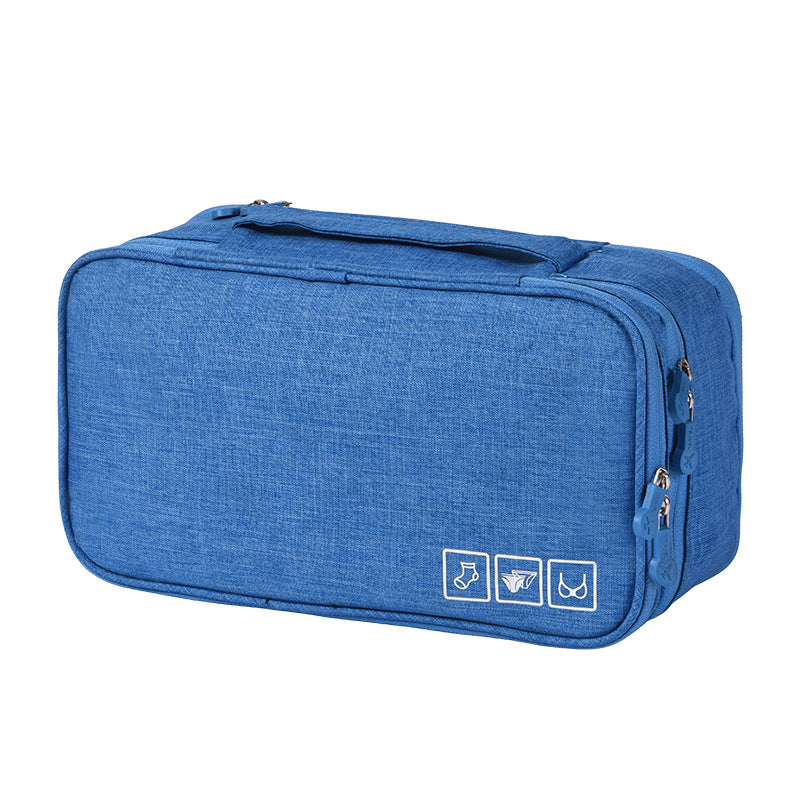 Travel Makeup Bags Women Multi-function 3-shelf Underwear Storage Bag Travel dealsniper-net Sky blue