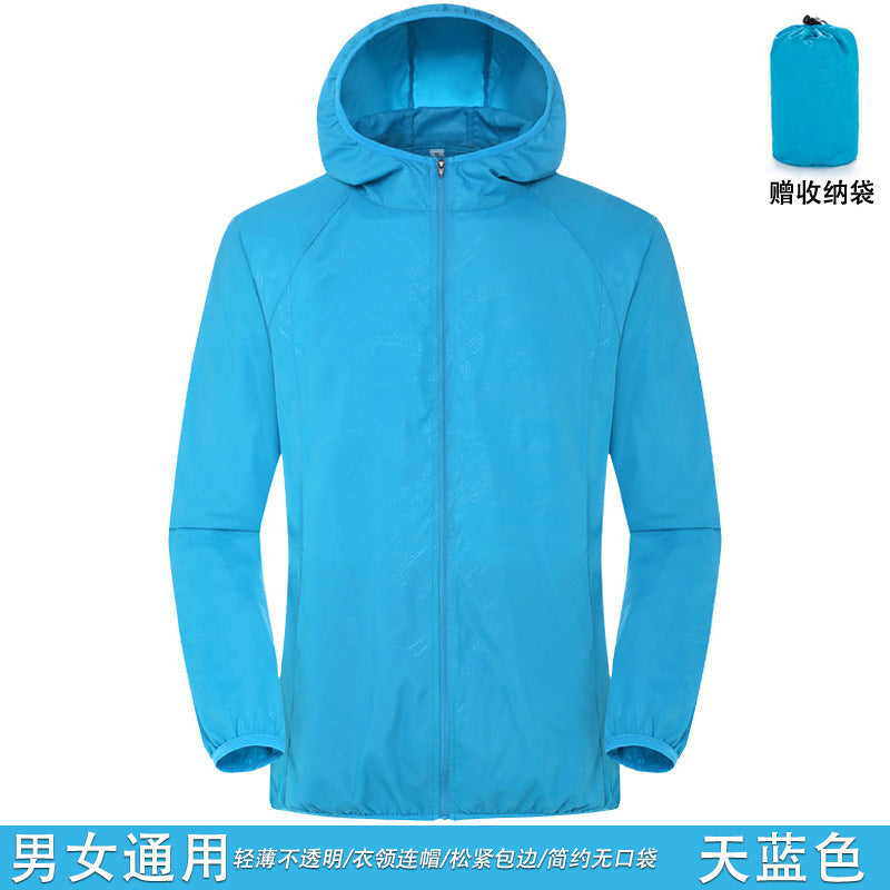 New Sun Protection Clothing Couple Outdoor Skin Clothing Men DealSniper.net Sky Blue 4XL
