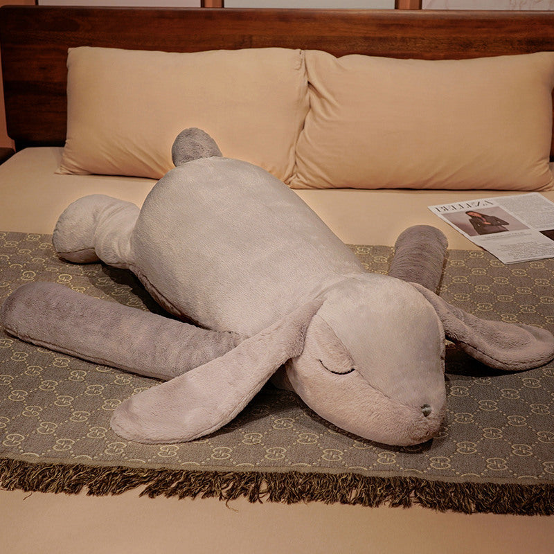 Long Rabbit Doll Plush Toy Leg Clip Long Cushion Kids DealSniper.net Gray 120cm