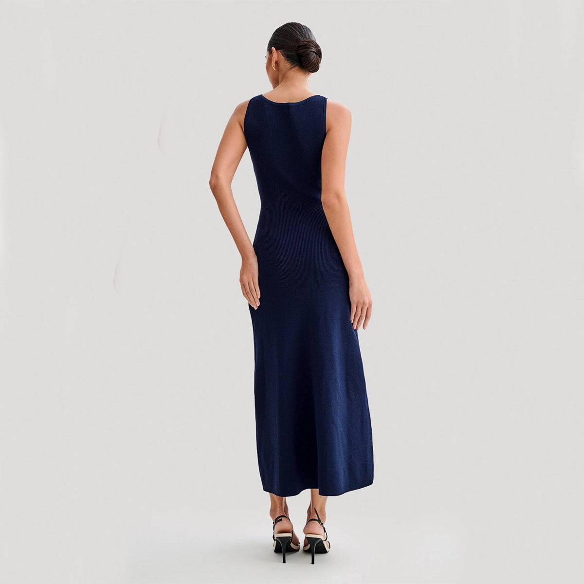 Elegant Knitted Sleeveless Dress With Single Breast Fashion Women DealSniper.net