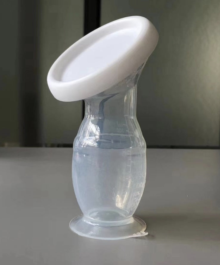 OEM new breast milk collector with suction cup Women Gym From House Silicone breast pump with lid