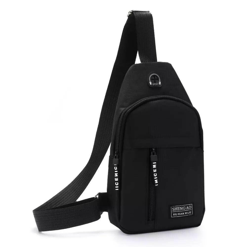 Mens Sling Bag Cross Body Handbag Chest Bag Shoulder Pack Outdoor DealSniper.net