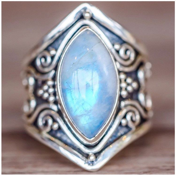 Antique silver vintage moonstone ring bracelet Jewelry DealSniper.net