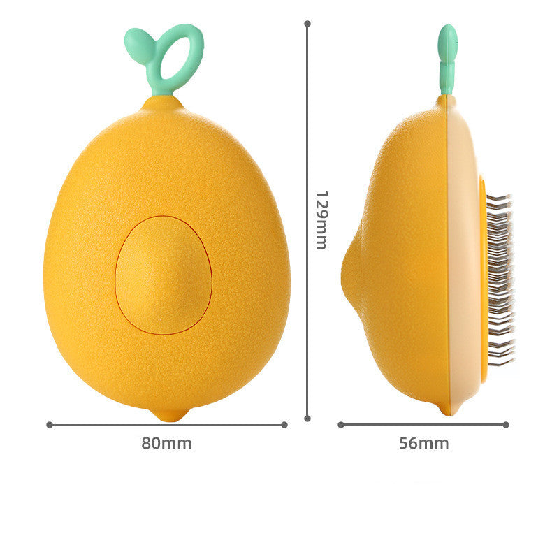 Pet Cat Float Hair Cleaning Needle Comb Pets DealSniper.net Lemon Yellow 129x80x56mm