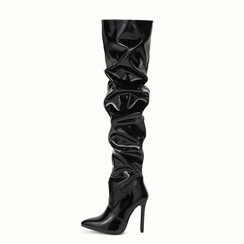 Knee High Long Boots Women Fashion Super High Heel Party Shoes Women DealSniper.net