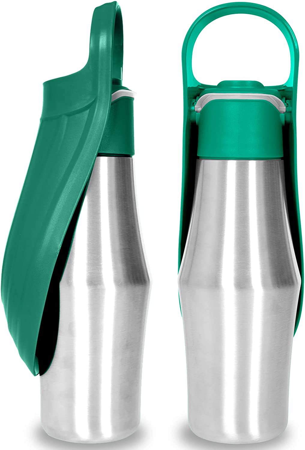 New Portable Pet Dog Water Bottle Soft Silicone Leaf Design Pets dealsniper-net Dark green