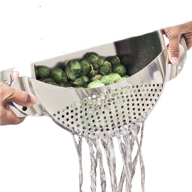 Stainless Steel Moon Shape Drainer Kitchen Tools Kitchen DealSniper.net