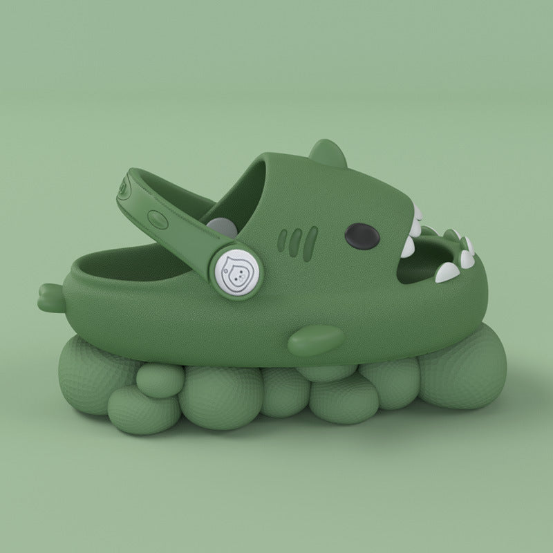 Shark Summer Children's Slippers Rainbow Shoes Kids Toddler Deals DealSniper.net Dark green 130