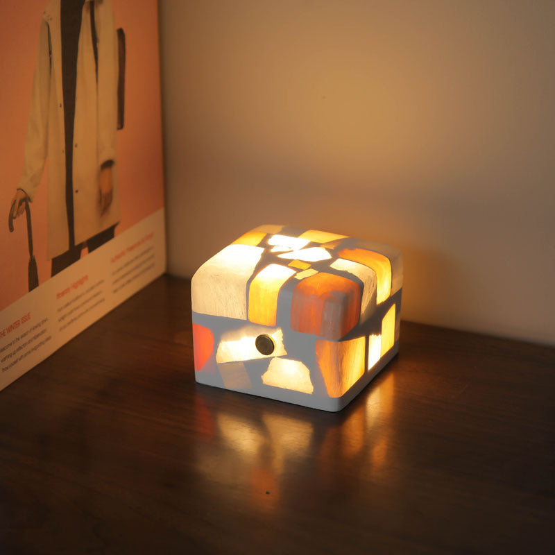 Home Fashion Touch Dimming Night Light House DealSniper.net Crushed stone sugar cube USB