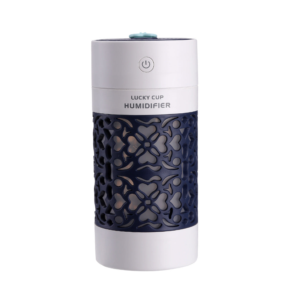 Creative Hollow Humidifier Aromatherapy Vehicle-mounted Home Use Home DealSniper.net Royal Blue With USB