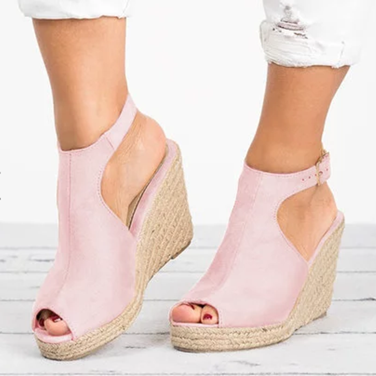 Fashion Women Platform Sandals Peep Toe Spartan Sandals Women Summer Wedges High Heel Shoes Women DealSniper.net Pink 41