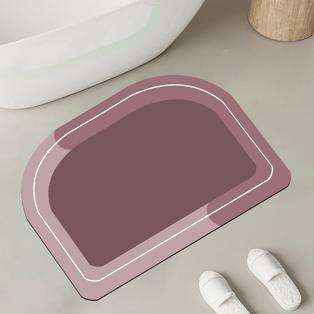 Bathroom Absorbent And Quick-drying Floor Mat House DealSniper.net Red Squircle 40x60cm
