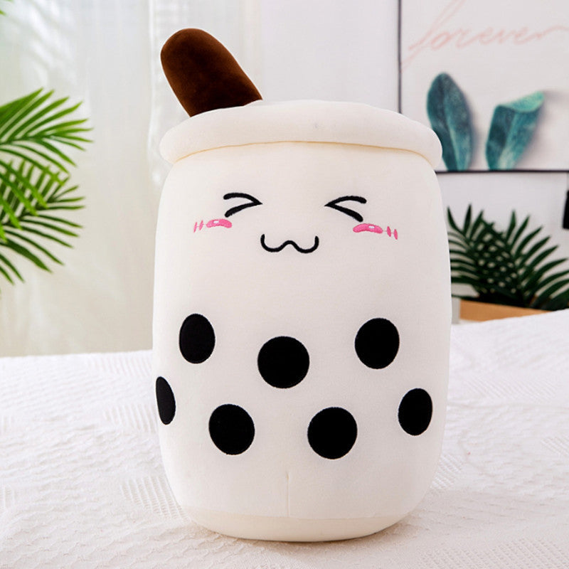 Milk Tea Cup Plush Toy Fruit Pillow Creative Doll Kids Gym From House White 35cm