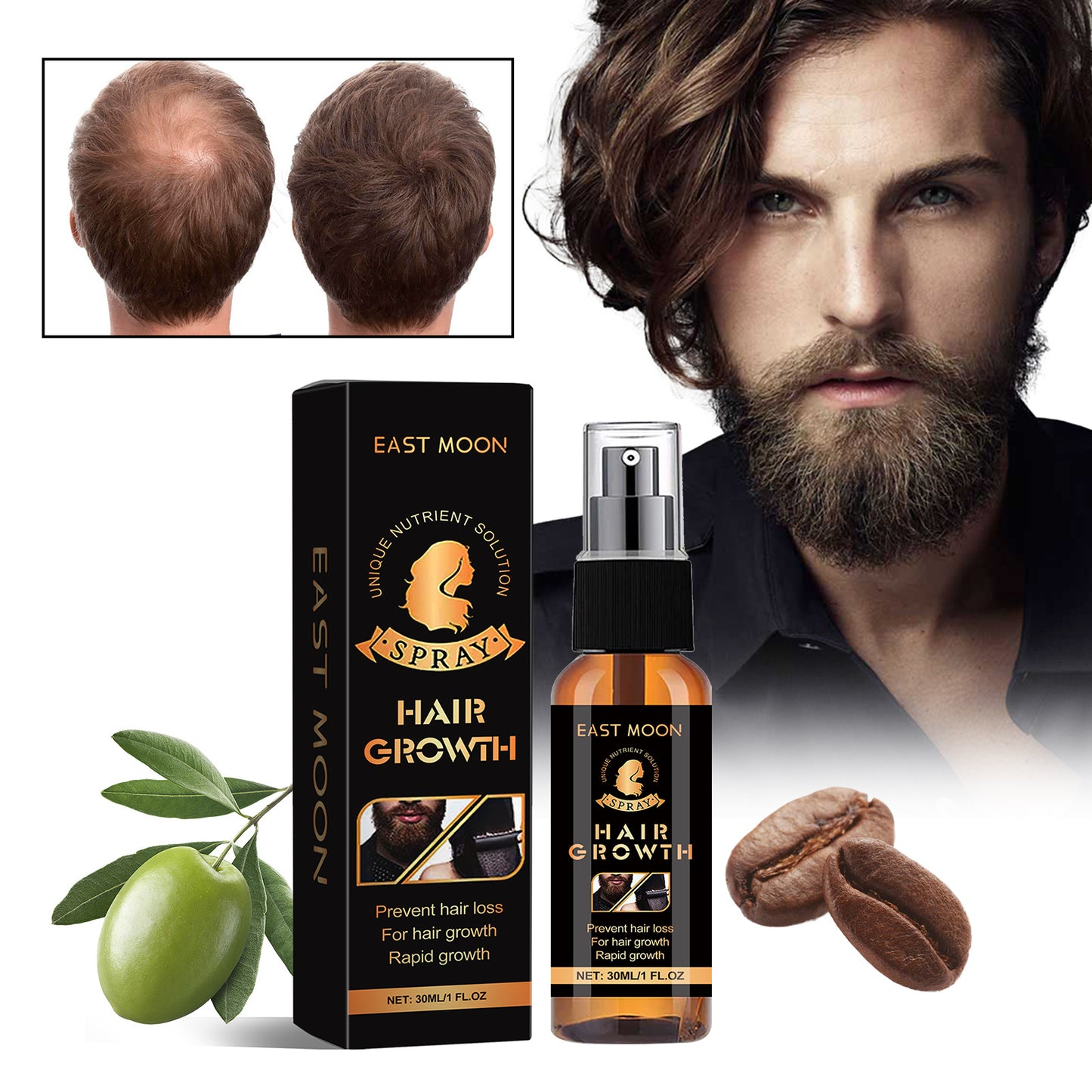 EAST MOON Hair Spray Oil Control And Moisturizing Scalp Beauty DealSniper.net