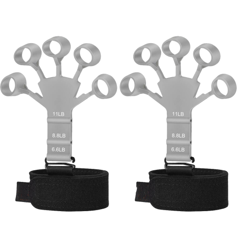 Silicone Grip Device Stretcher Finger Gripper Strength Trainer Sports DealSniper.net White2pcs 40g