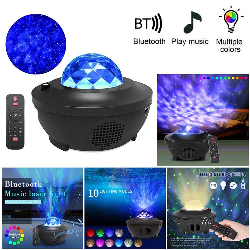 LED Music Star Projection Light Home Decor DealSniper.net Black