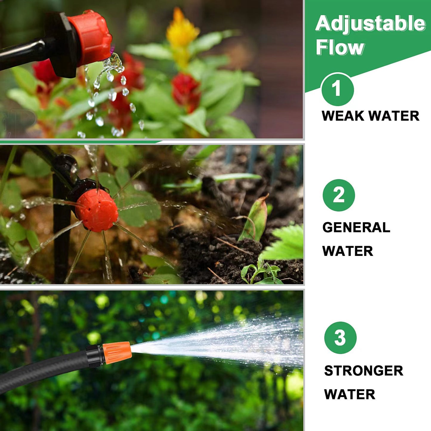 Garden Drip Irrigation Kit,164FT Greenhouse Micro Automatic Drip Irrigation System Kit With Blank Distribution Tubing Hose Adjustable Patio Misting Nozzle Emitters Sprinkler Barb Garden DealSniper.net