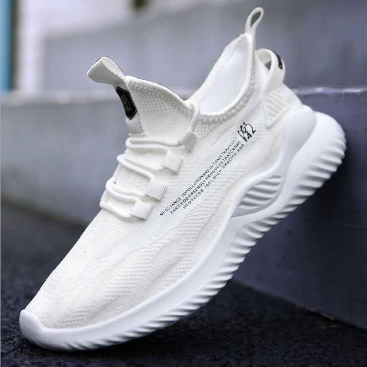 Men Sneakers Lightweight Breathable Walking Shoes Men Men DealSniper.net White Size39
