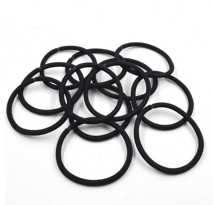 100Pcs Black Elastic Hair Bands Ponytail Holder Head Rope Beauty DealSniper.net