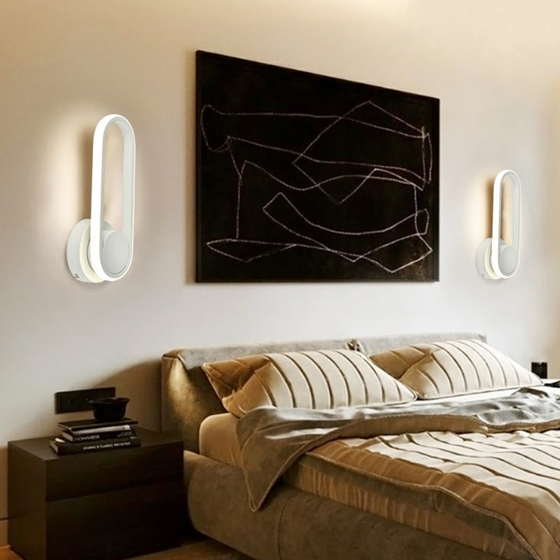 Bedside Bedroom Wall Lamp Indoor Rotatable Acrylic Led Wall Lamp Home Decor DealSniper.net White
