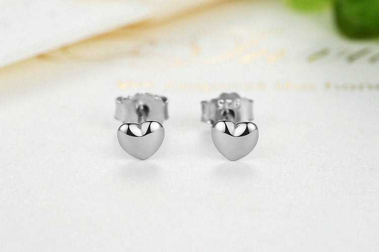 Classic Love Stud Earrings Jewelry DealSniper.net Silver